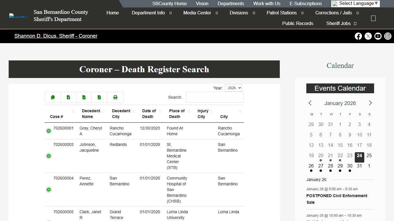 Death Register Search – San Bernardino County Sheriff's Department